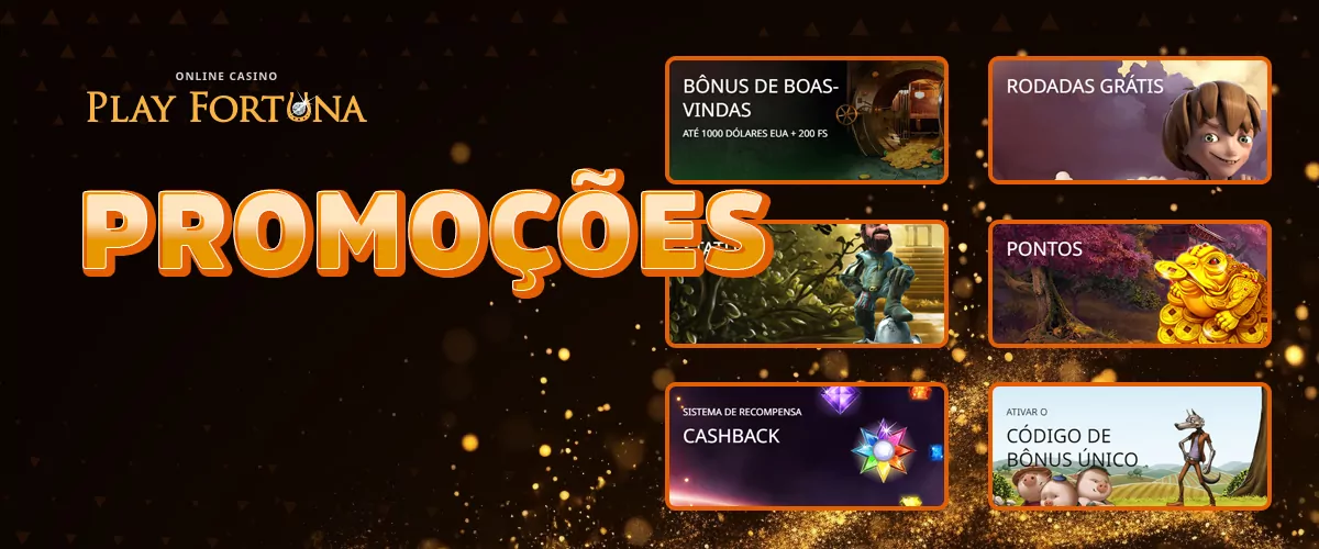 B&oacute;nus e promo&ccedil;&otilde;es dispon&iacute;veis para os f&atilde;s de apostas desportivas e de casino online no Play Fortuna